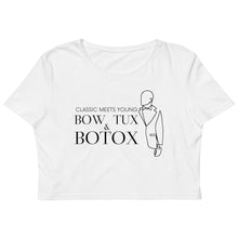 Load image into Gallery viewer, Bow Tux Botox Crop Tops
