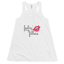 Load image into Gallery viewer, Feeling My Fillers Flowy Racerback Tank-Tops
