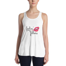 Load image into Gallery viewer, Feeling My Fillers Flowy Racerback Tank-Tops
