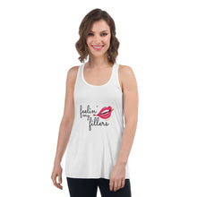 Load image into Gallery viewer, Feeling My Fillers Flowy Racerback Tank-Tops
