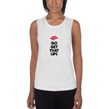 Load image into Gallery viewer, Go Get That Lips Ladies’ Muscle Tank-Tops
