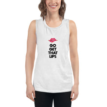 Load image into Gallery viewer, Go Get That Lips Ladies’ Muscle Tank-Tops
