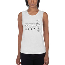 Load image into Gallery viewer, Bow Tux Botox Ladies’ Muscle Tank-Tops
